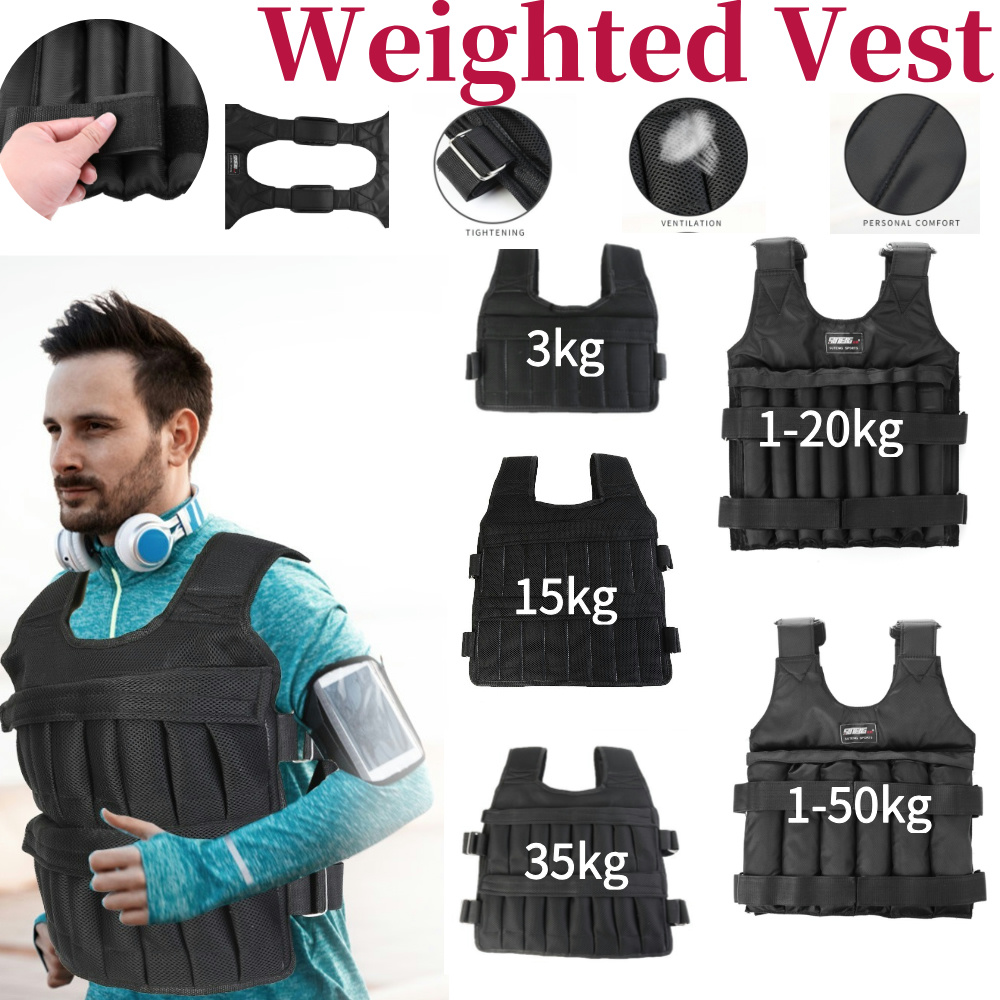 Running Jogging Gear - 3/15/35kg Egzersiz Ağırlık Ceketi Ayarlanabilir Egzersiz