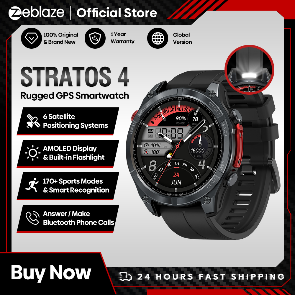 Gps Running Watch - YENI Zeblaze Stratos 4 GPS Akıllı